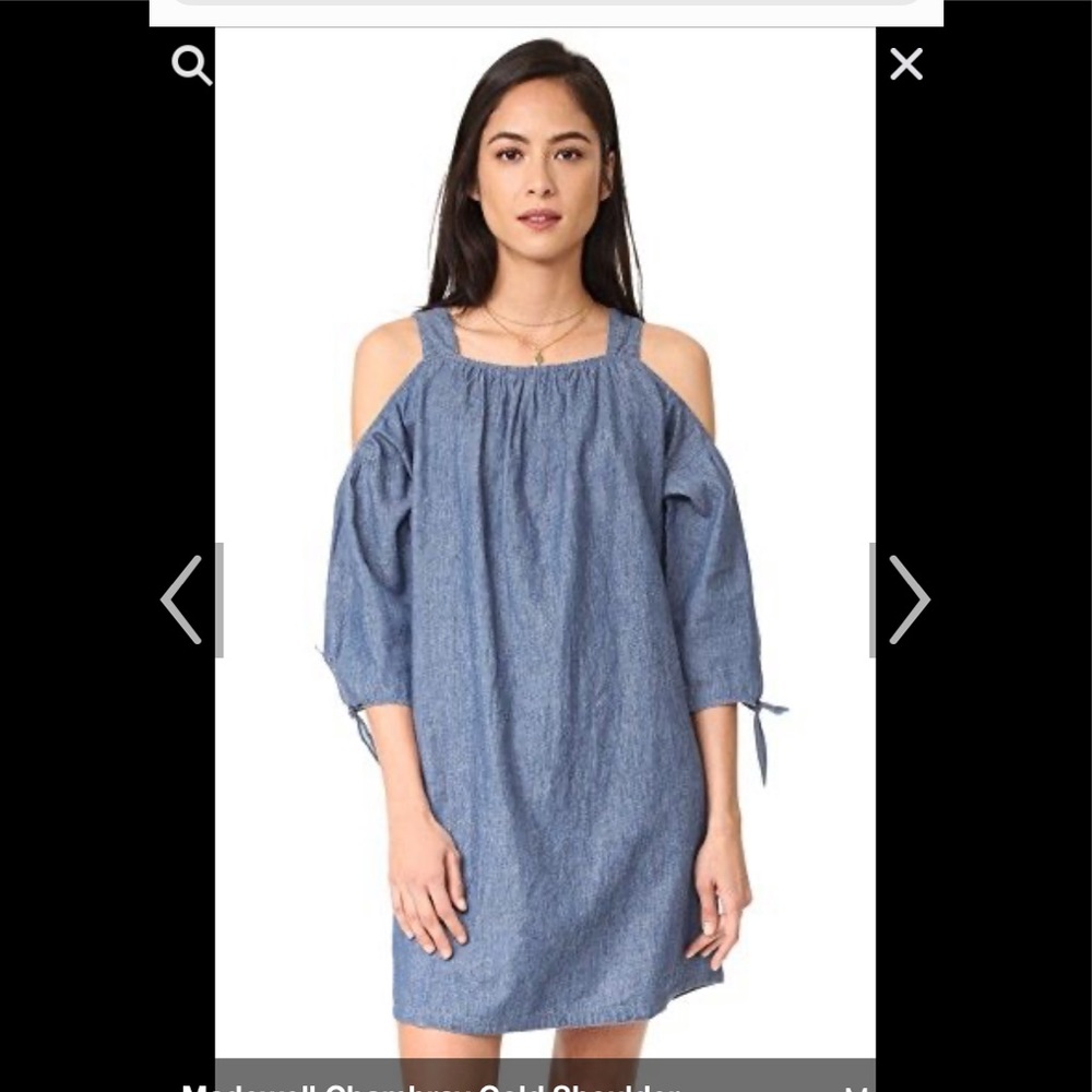 Cold shoulder chambray dress by Madewell